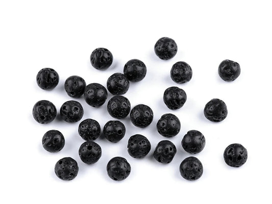 Lava beads| Ø7 mm| 20 pcs.