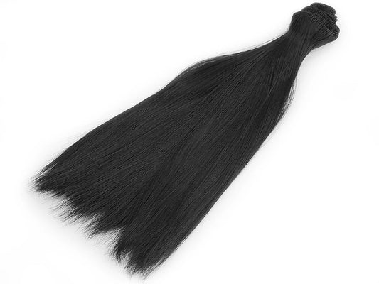 Doll hair 20 cm - czarne