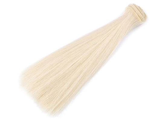Włosy do lalki 20 cm - platynowy blond