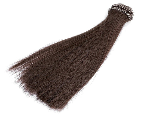Włosy do lalek 20 cm - ciemnobrązowe
