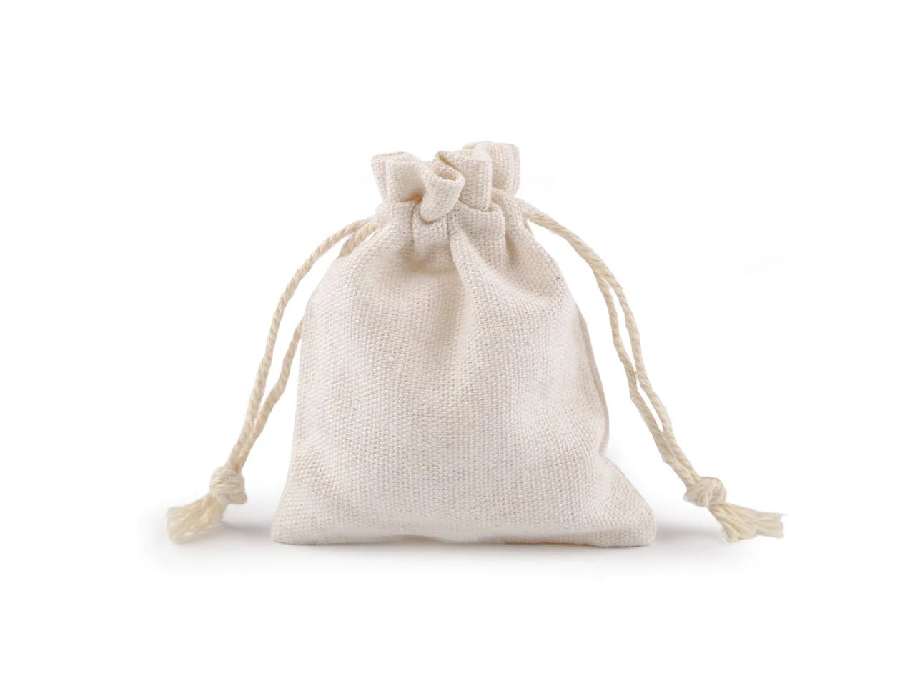Linen fabric bag 7x9 cm