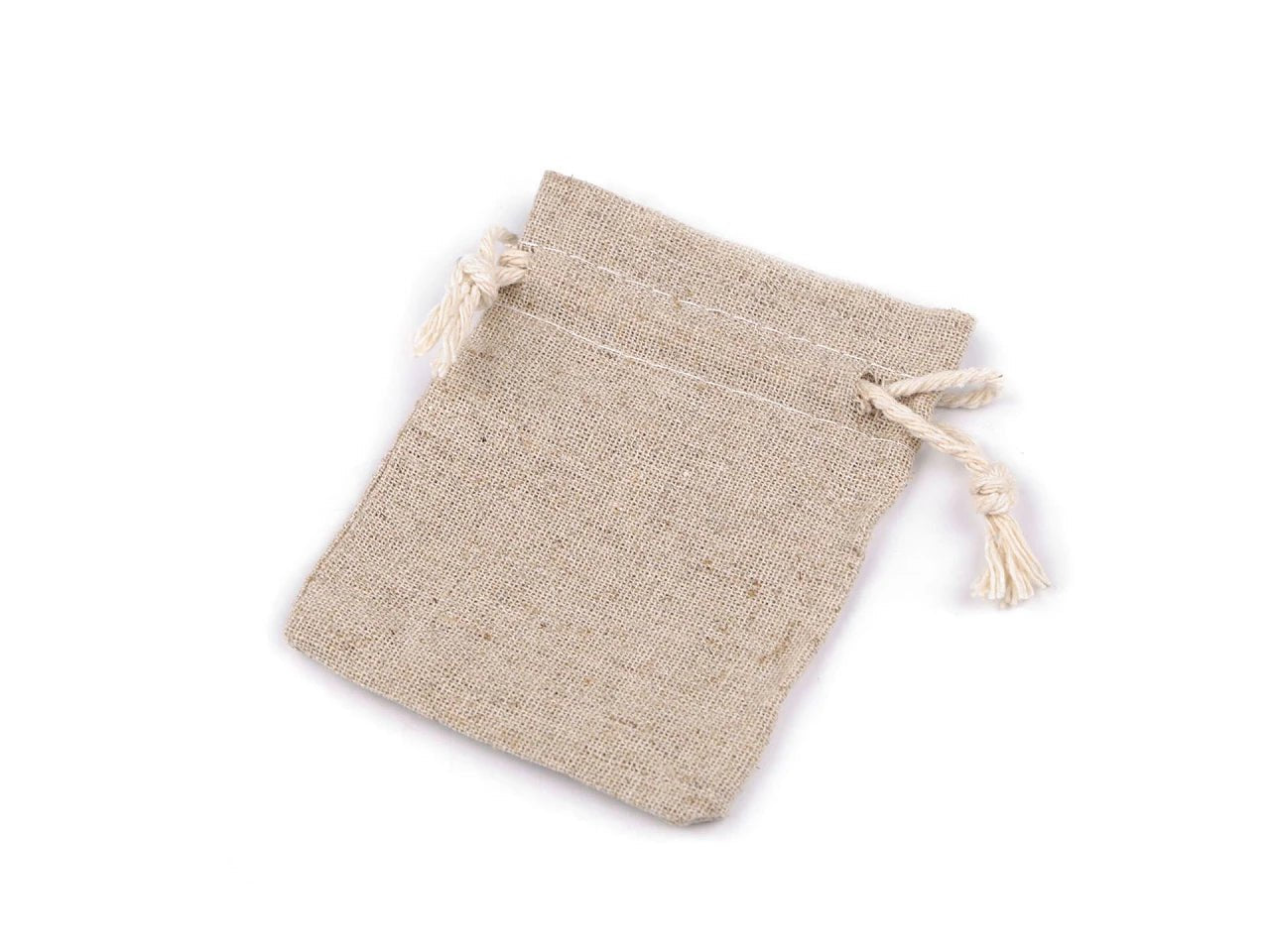 Linen fabric pouch - unbleached 8x10 cm