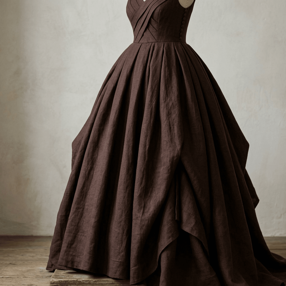 alt
Image with linen fabric – dark chocolate 235 g/m² – available at Šarlotes audumi
