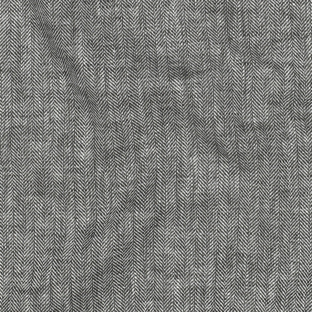 Image with linen and cotton fabric in a herringbone pattern – grey with a slight green tint 170 g/m² – available at Šarlotes audumi