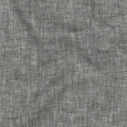 Image with linen and cotton fabric in a herringbone pattern – grey with a slight green tint 170 g/m² – available at Šarlotes audumi