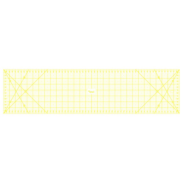 Ruler with markings 150x600 mm| yellow