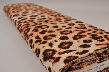 Attēls ar Lins ar kokvilnu-leoparda raksts 170 g/m² – pieejams Šarlotes audumi