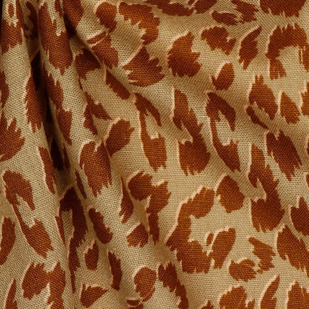Linen with viscose - animal print 180 g/m²
