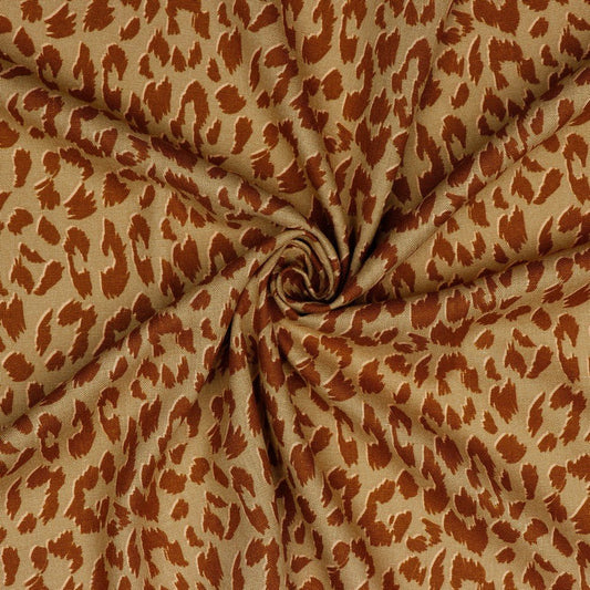 Linen with viscose - animal print 180 g/m²