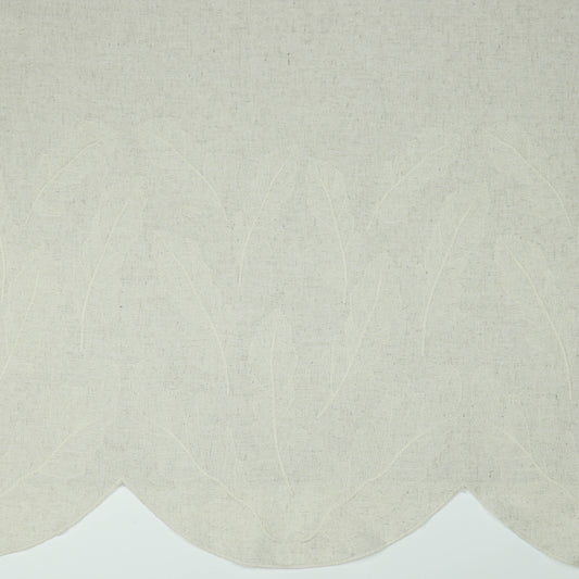 Linen blend with viscose - embroidered leaves 250 g/m²