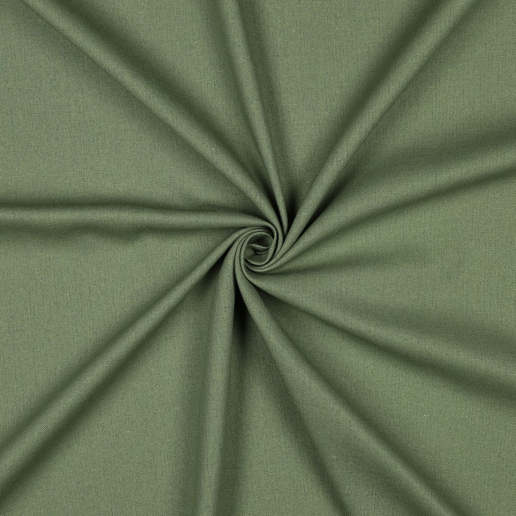 Linen and viscose - sage 185 g/m², available at Charlote Fabrics