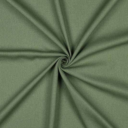Linen and viscose - sage 185 g/m², available at Charlote Fabrics