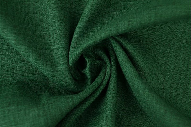 Linen with viscose - emerald 200 g/m²