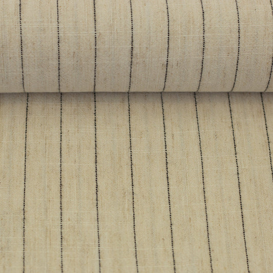 Woven with viscose - stripes on a natural beige background 200 g/m²
