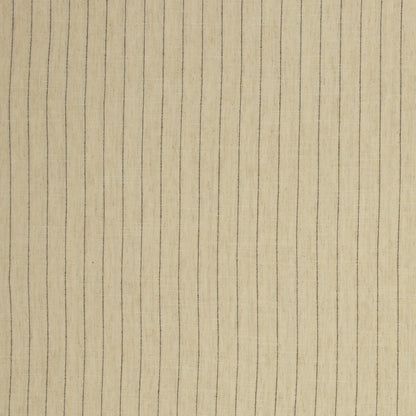 Linen with viscose - stripes on a natural beige background 200 g/m²