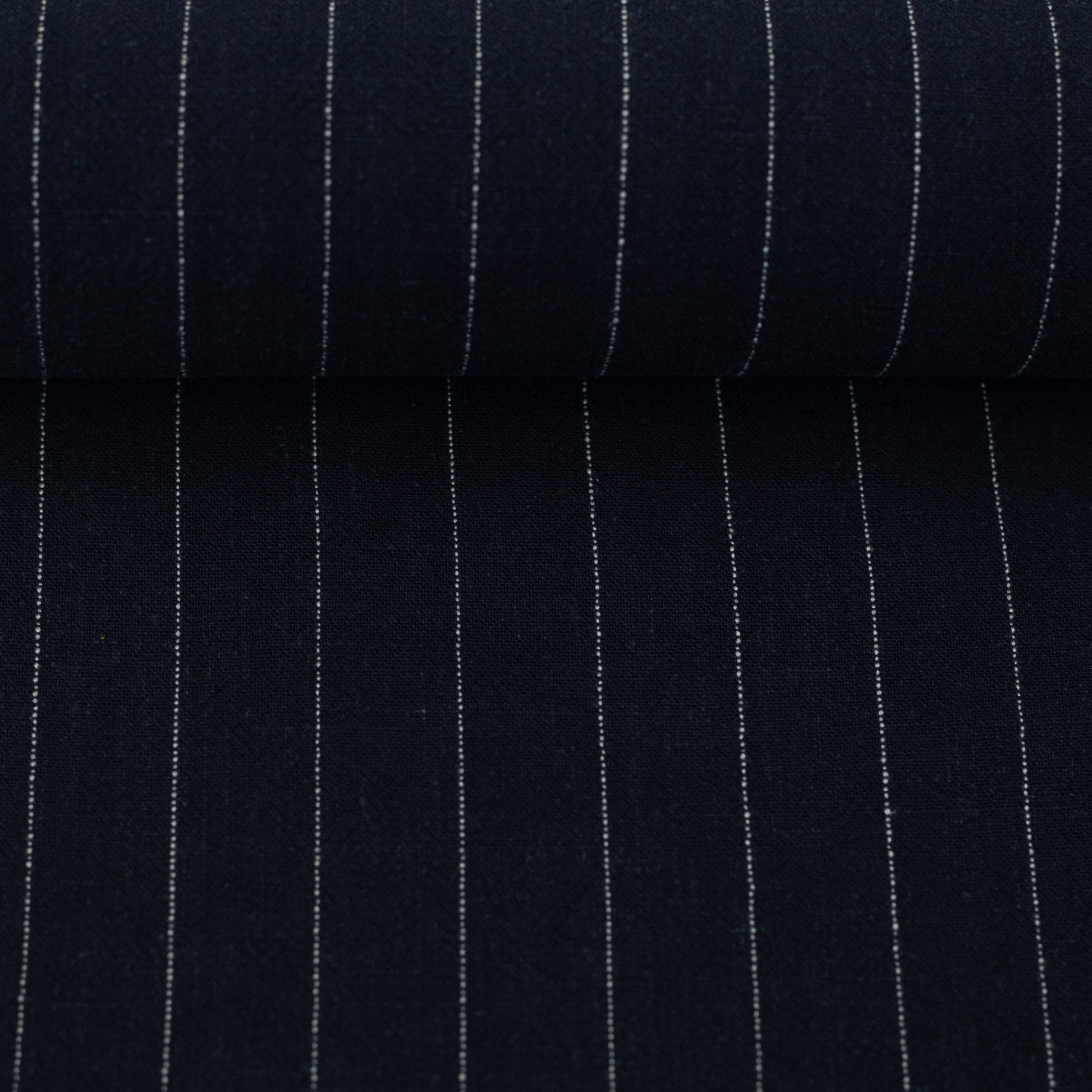 Tightly woven striped fabric - stripes on a dark blue background 200 g/m²