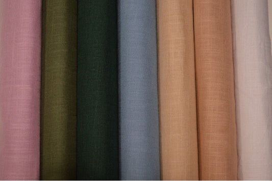 Linen with viscose - old rose 200 g/m²
