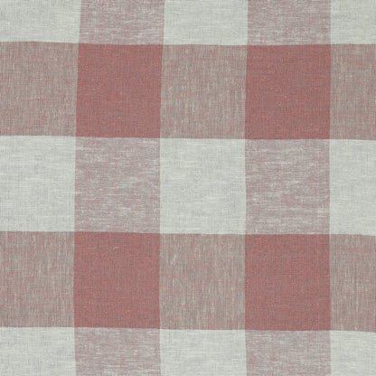 Linen with viscose - dusty pink checkered 145 g/m²