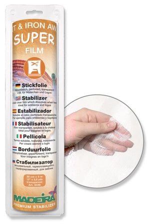 Madeira Super Film – heat-soluble stabilizer for delicate fabrics - 30 cm × 5 m