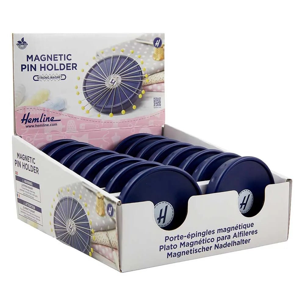 Hemline magnetic pin holder | Blue | Ø 5 cm