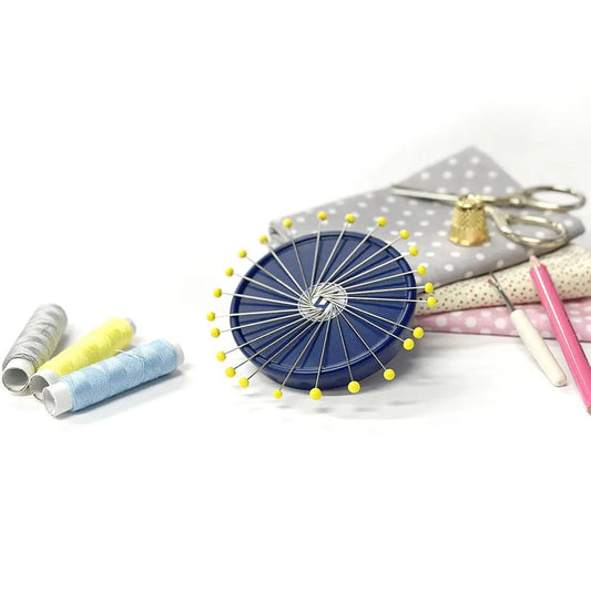 Hemline Magnetic Pin Holder | Blue | Ø 5 cm