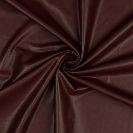 Artificial leather with elastane - burgundy 260 g/m²