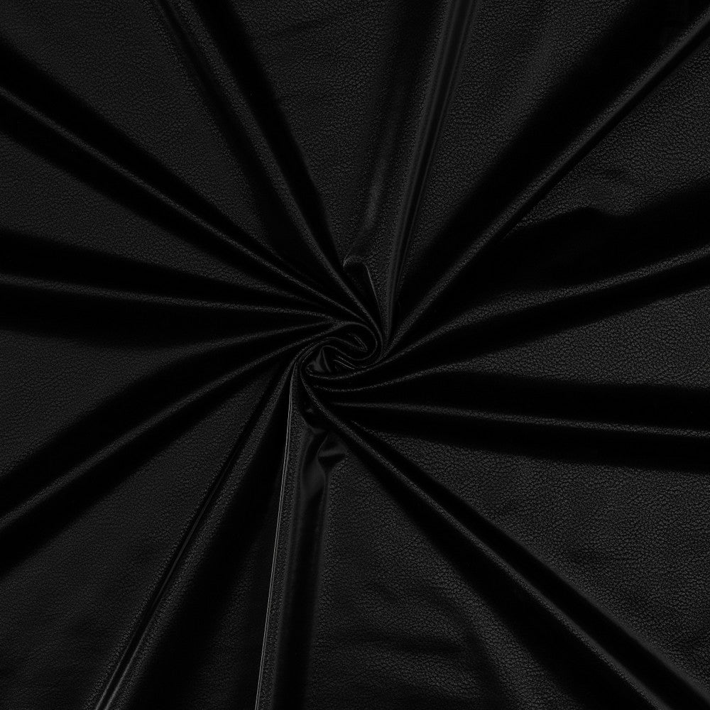 Artificial leather with elastane - black 250 g/m²