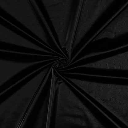 Artificial leather with elastane - black 250 g/m²