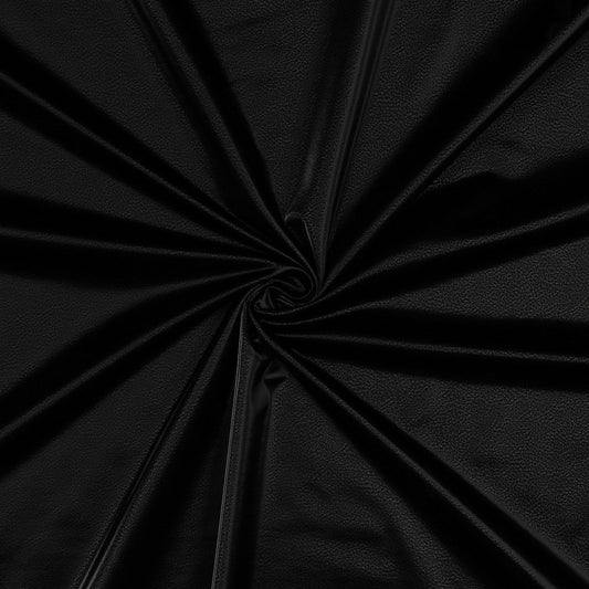 Artificial leather with elastane - black 250 g/m²