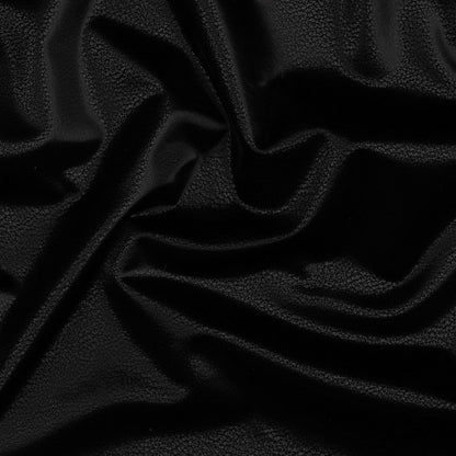 Faux leather with elastane - black 250 g/m²