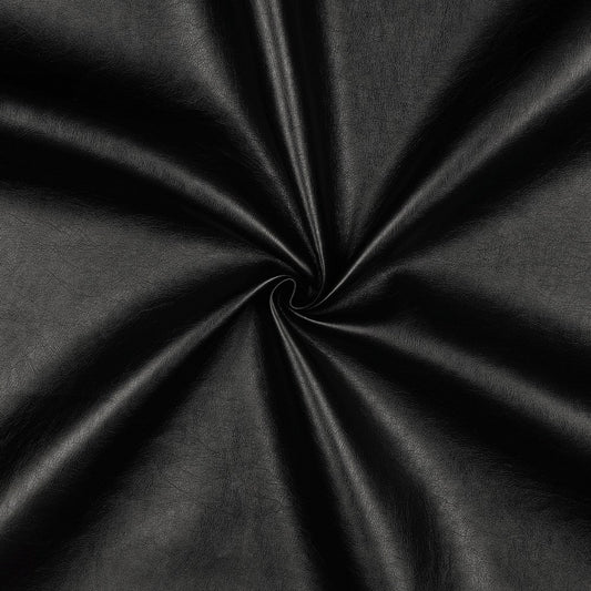 Artificial leather - black with a metallic sheen 320 g/m²