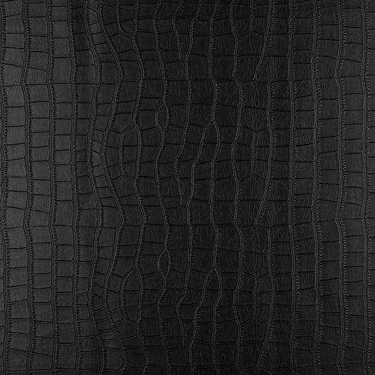 Artificial leather - black textured 340 g/m²