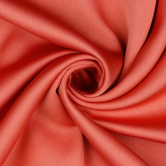 Artificial silk fabric - coral pink 140 g/m²