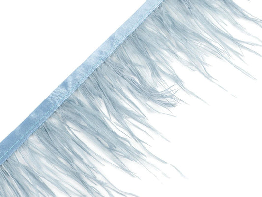 Marabou feather trim tape - light blue (50 cm pack)