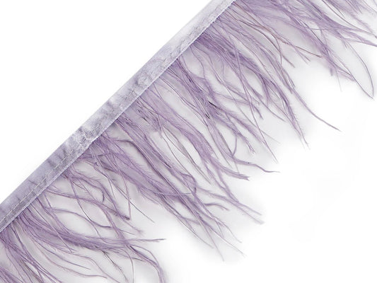 Marabou feather trim ribbon - lilac (50 cm pack)