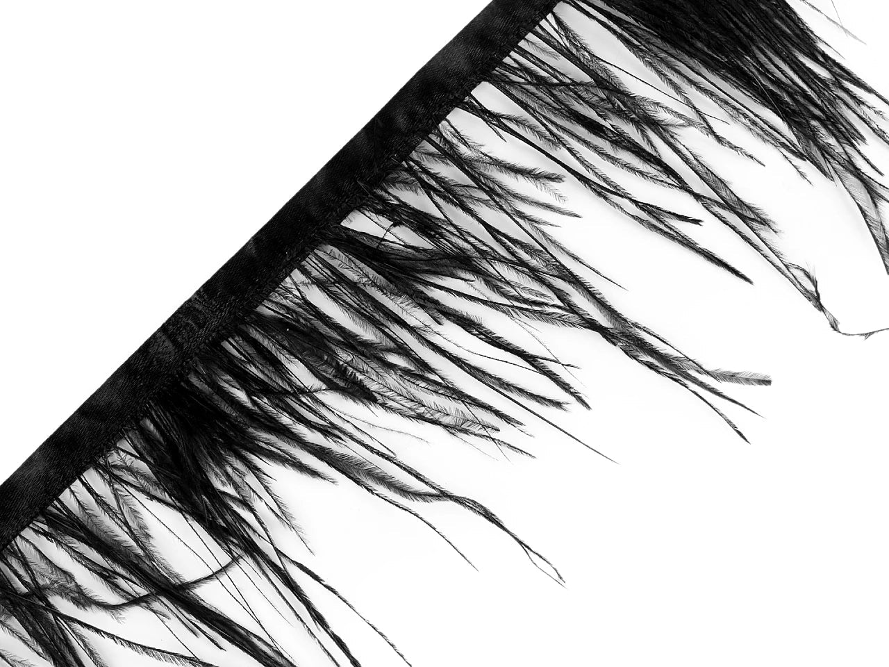 Marabou feather trim - black (50 cm pack)