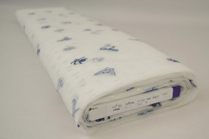 Embroidered tulle fabric with butterflies 100 g/m²