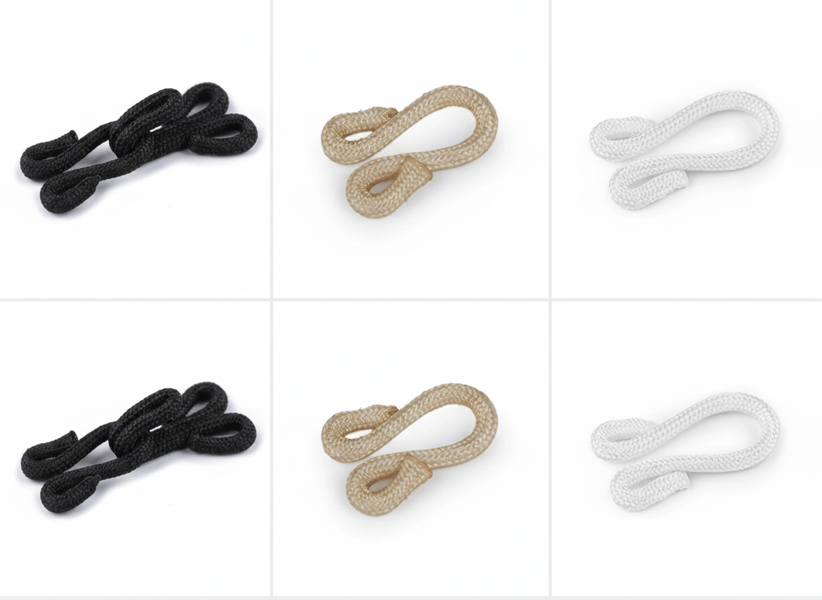 Image with metal hook and loop coated 20 mm 5 pairs|assorted shades – available at Charlotte's Fabrics