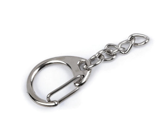 Metal keychain clip, 18x48 mm (pack of 5)