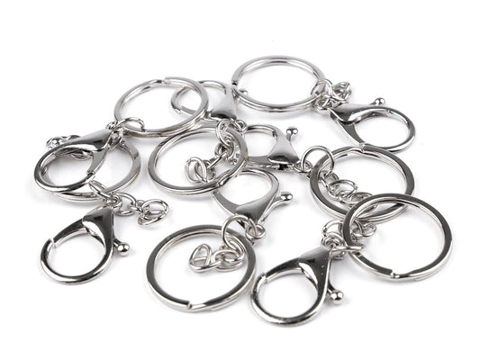 Metal keychain clip, 23 x 33 mm (2-piece pack)