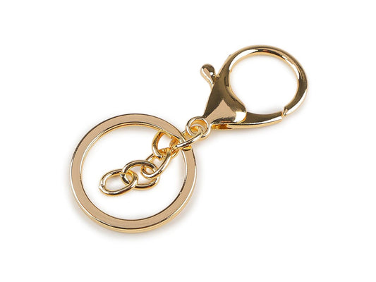 metal keyring clip|24 x 35 mm| gold or silver