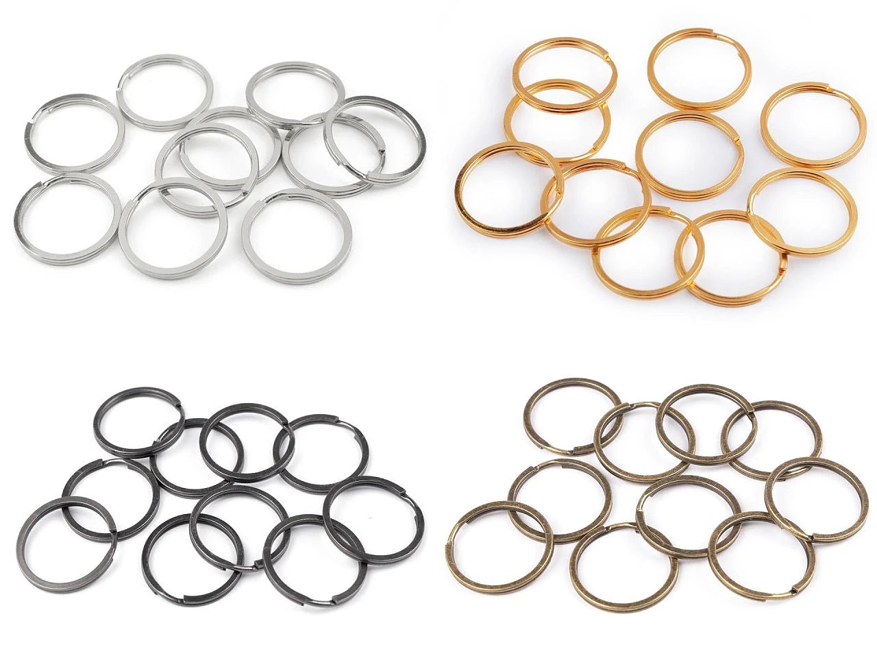 Metal keychain ring |Ø30 mm| 10 pcs.| assorted shades