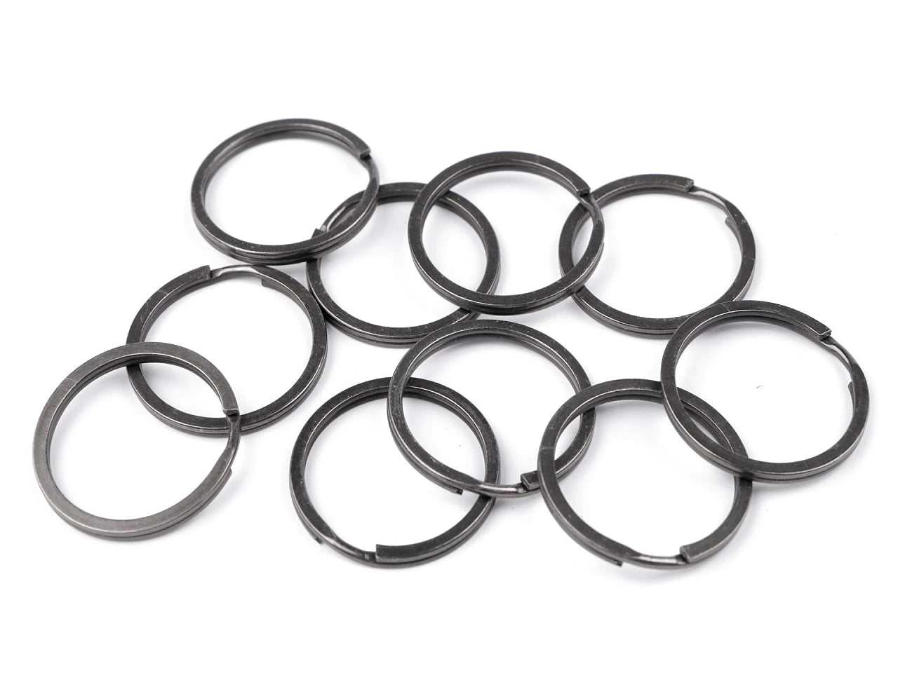 Metal key ring keychain |Ø30 mm| 10 pcs.| assorted colours
