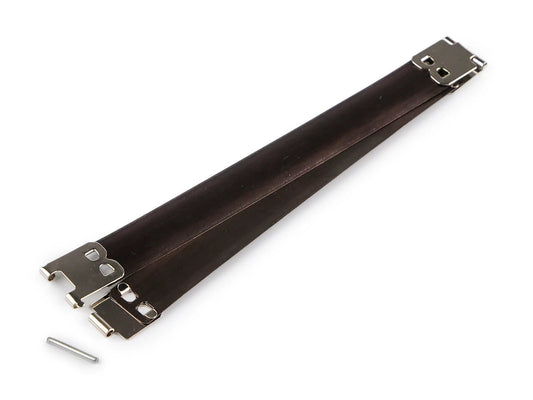 Image of a metal spring frame for purses 14x100 mm – available at Charlotte’s Fabrics