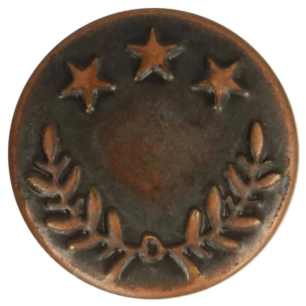 Metal denim button 17 mm - copper