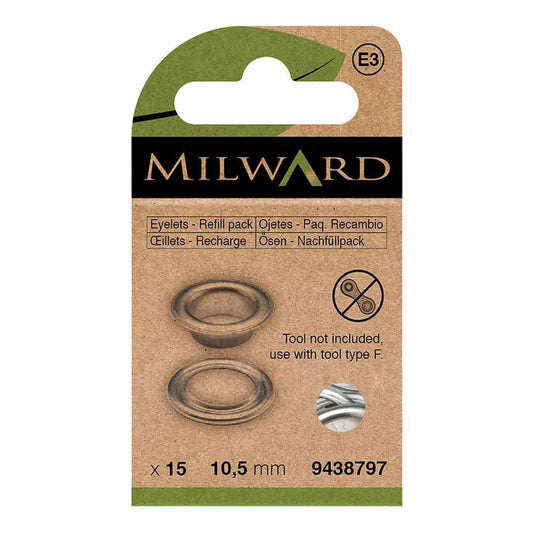 alt
Metal rings, eyelets 10.5 mm (15 pcs.) Milward - silver