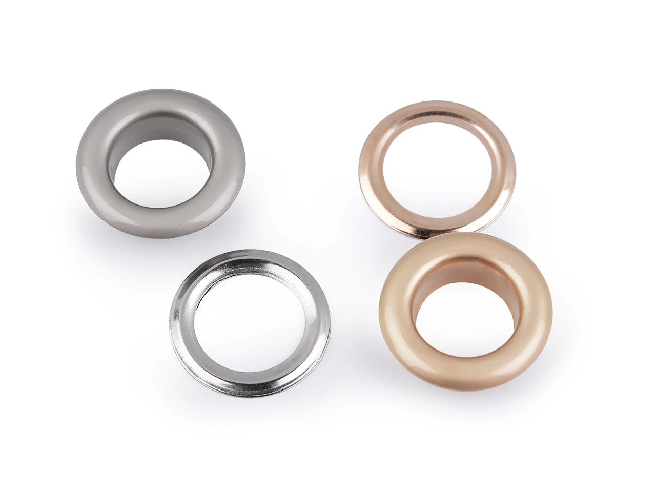 Image of metal rings, Luvers inner Ø10 mm / outer Ø17 mm | 10 pcs | assorted shades – available at Šarlotes audumi