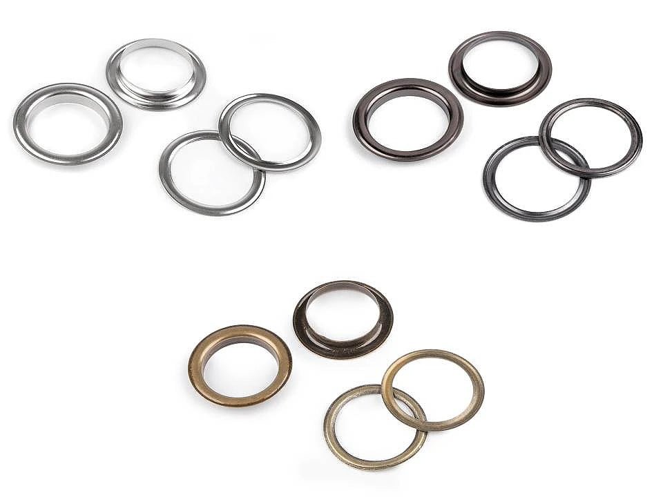 Image of Metal rings, Luversi inner Ø35 mm (inner diameter) |10 pcs | assorted shades – available at Šarlotes Audumi