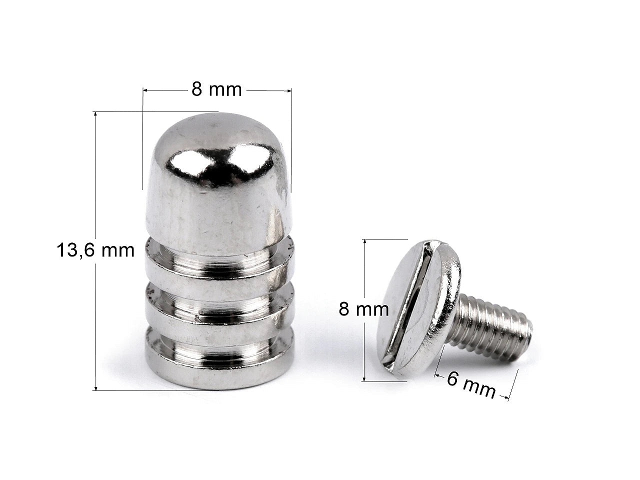Metal feet for bags (2 pcs per pack)