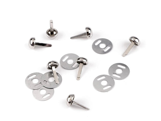 metal feet for bags Ø10 mm - silver (pack of 10 pcs)